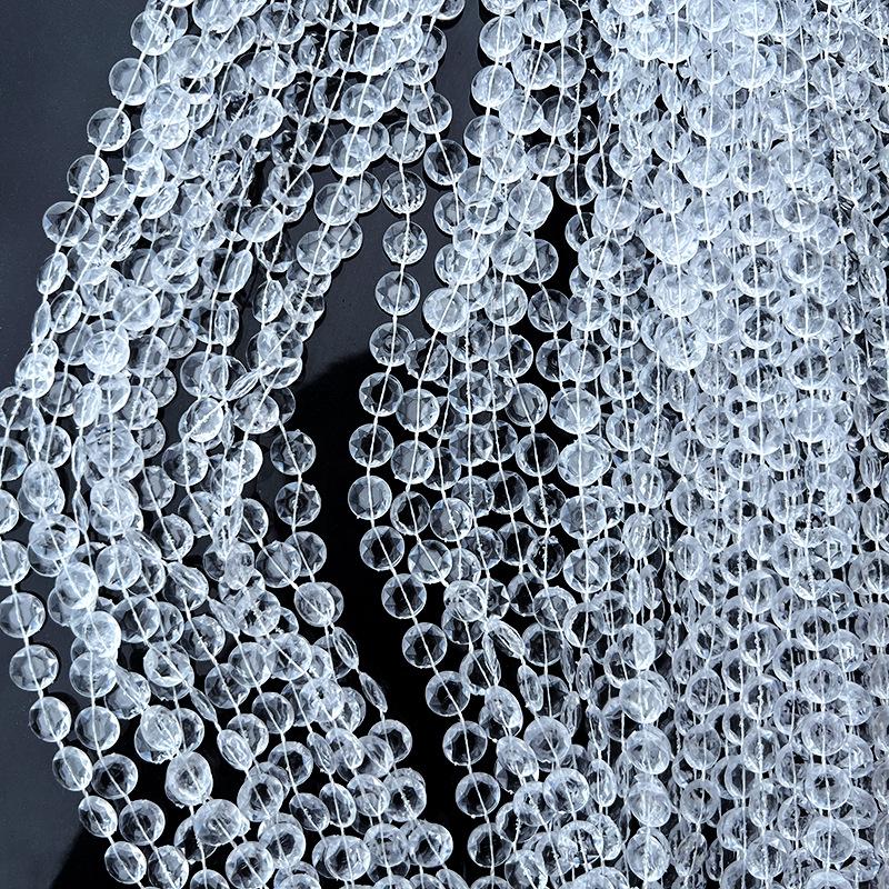 11mm UFO Disc Acrylic Beaded Curtain for Wedding Décor, Ceiling Hanging, and Aisle Runner.