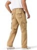 Swoemc Cargo Sizes Loose Solid Winter Men's Pants, 6-Pocket Trousers, M-5XL, Workwear, Fit, Multi-functional, Cotton, Color, Spring, Autumn, (Khaki,