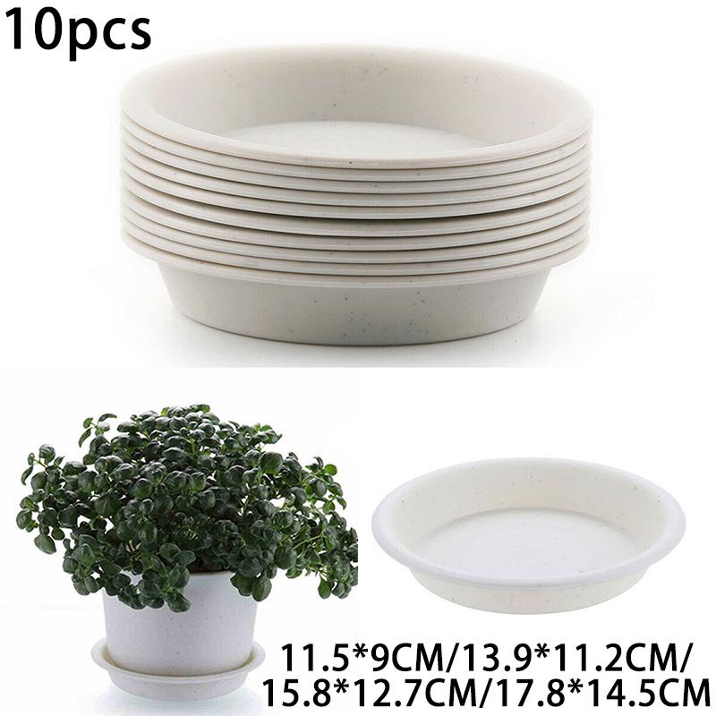 Plastic-Saucer Base Round Plant Flower Pot Plate Water Drip Tray Planter-Garden
