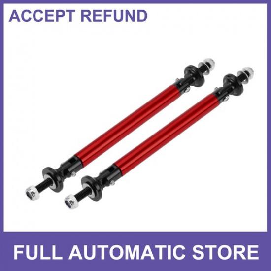 

2 Pcs 100mm394in Adjustable Front Bumper Lip Splitter Strut Support Bars Red