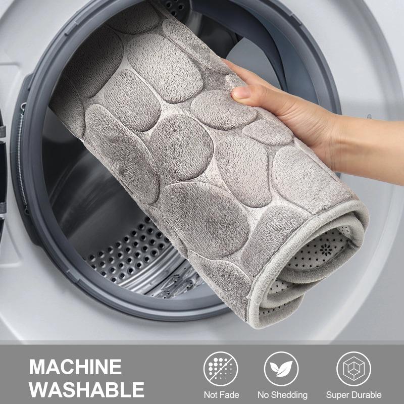 Bathroom Mat Bath Non-slip Carpets In Wash Basin Bathtub Side Floor Rug Shower Room Doormat Memory Foam 3D Pad