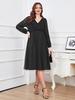 Plus Size Women's Mesh Lace Long-Sleeve Dress for Spring & Fall – Stylish Evening Gown for Slightly Plump Figures