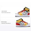 Zapatillas Air 1 Mid SE GS Lienzo Multicolor Niños Blanco Negro Rojo Picante DV1316-100