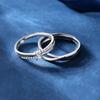 Korean-Style Möbius Couple Rings: Unique Intertwined Design for Men & Women.