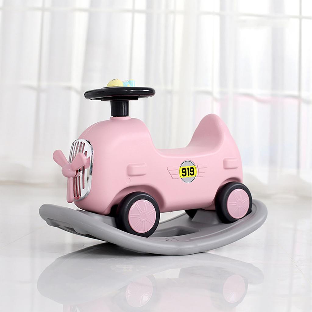 Baby Rocking Horse Toy 2 In 1 Safe Stable Ergonomic Kid Ride On Toy with Pedal for Children Baby