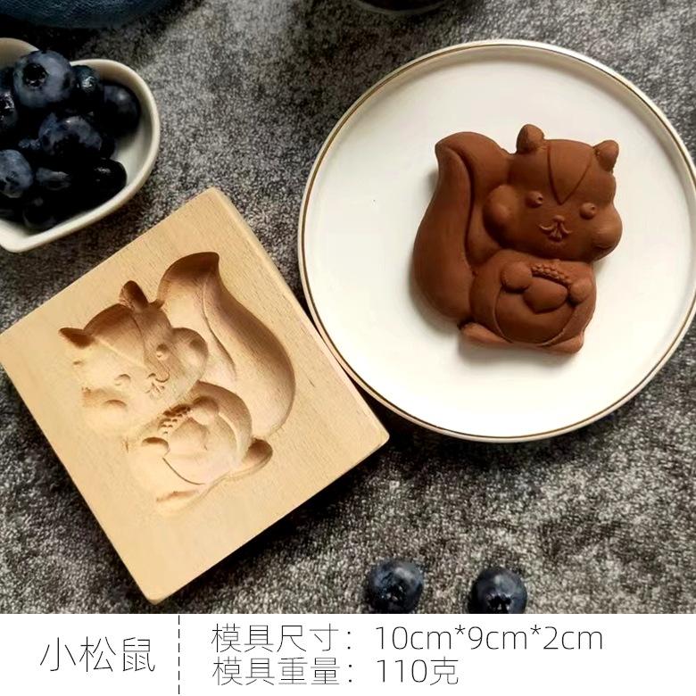 Wooden Cookie Cutter Mold Wedding Cookie Moulds Flower Tree Cartoon Animals Pattern Cake Baking Mould Tools for Christmas Easter