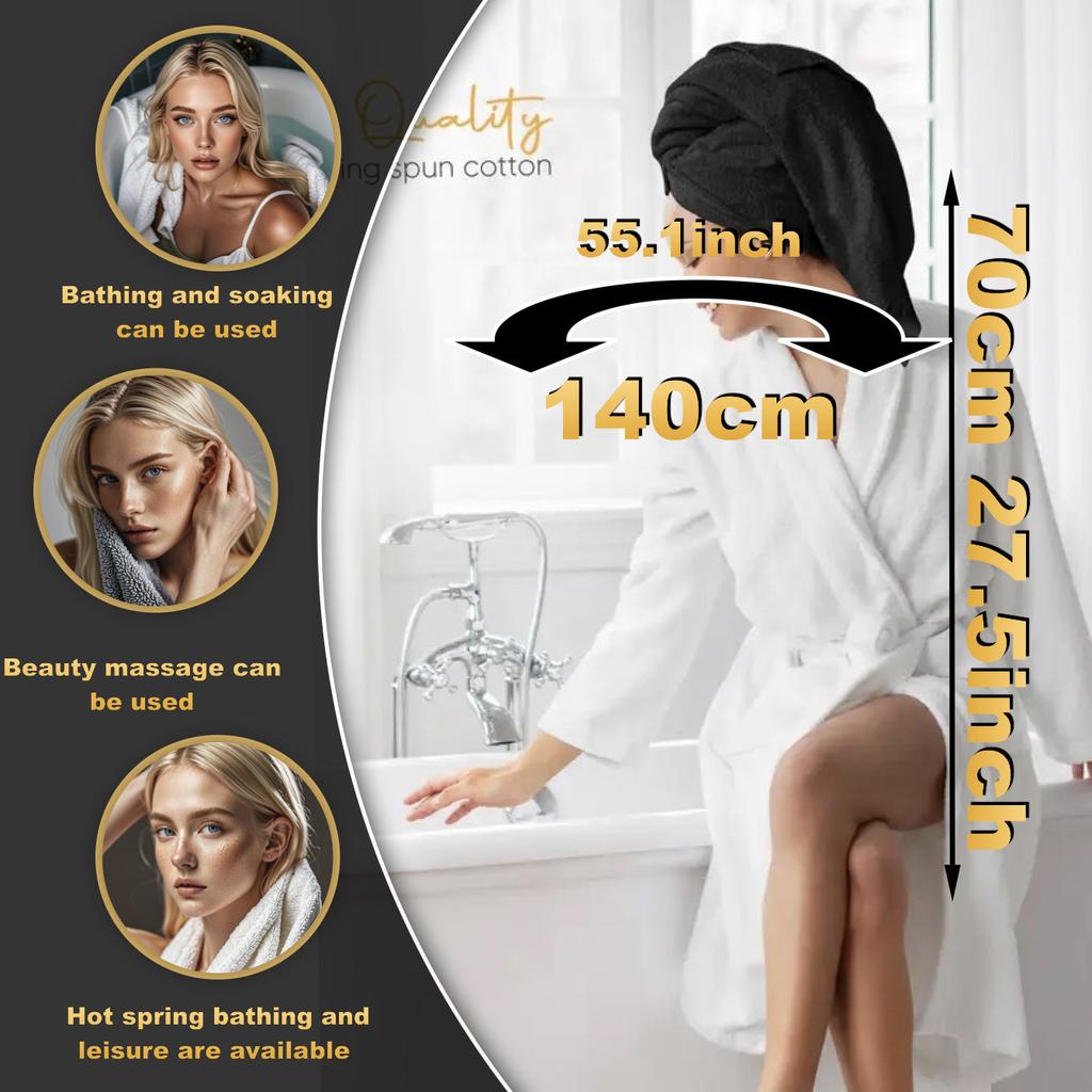 Customization Solid Color Nonwoven Dobby Cotton Towel Set 6 Absorbent Eco-Friendly Quick Drying Hand/Face Towels for Home Hotel