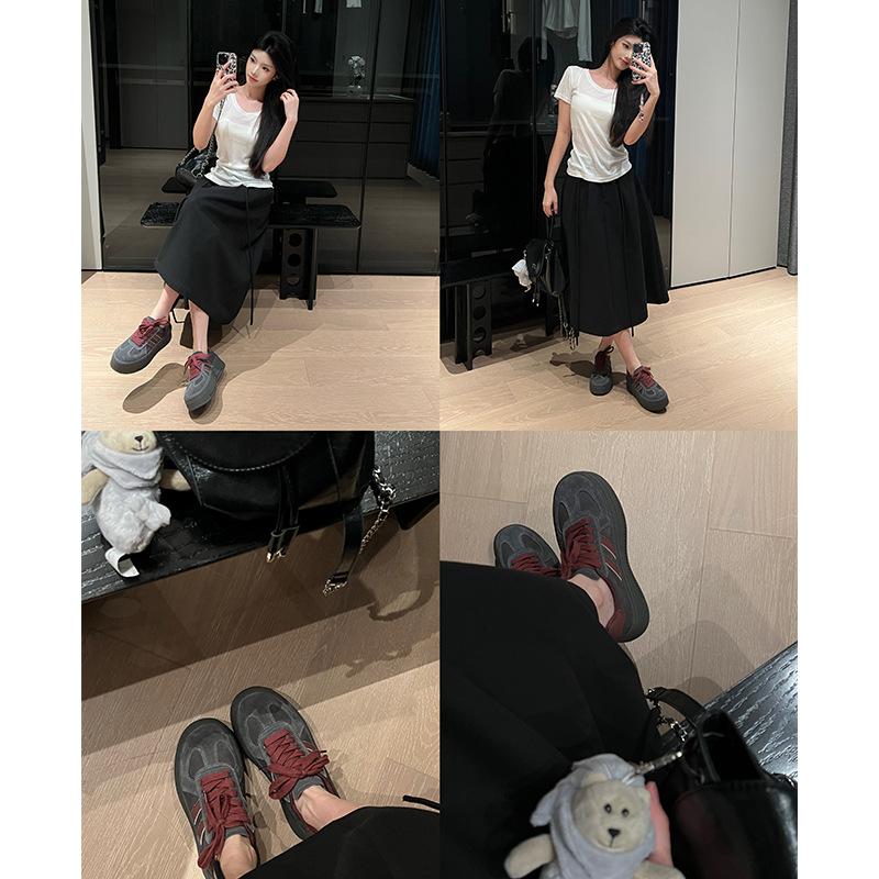 Frosted cowhide version platform American Forrest Gump training shoes women's 2025 winter new casual shoes dignified board shoes women's versatile