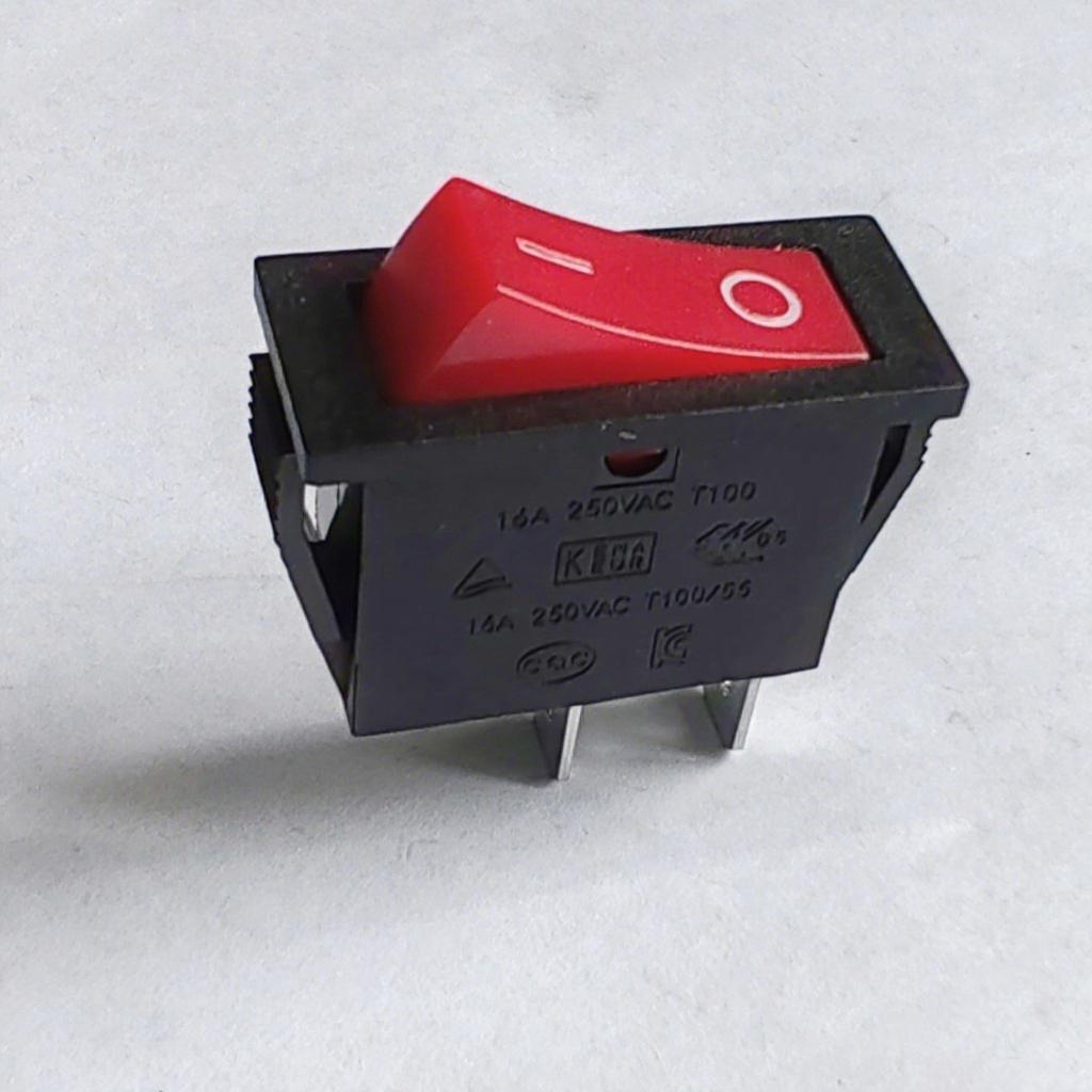 SOKEN RK1-15 Rocker Switch, 2-Position, 2-Pin, 16A, Red Cover, Visible Layout