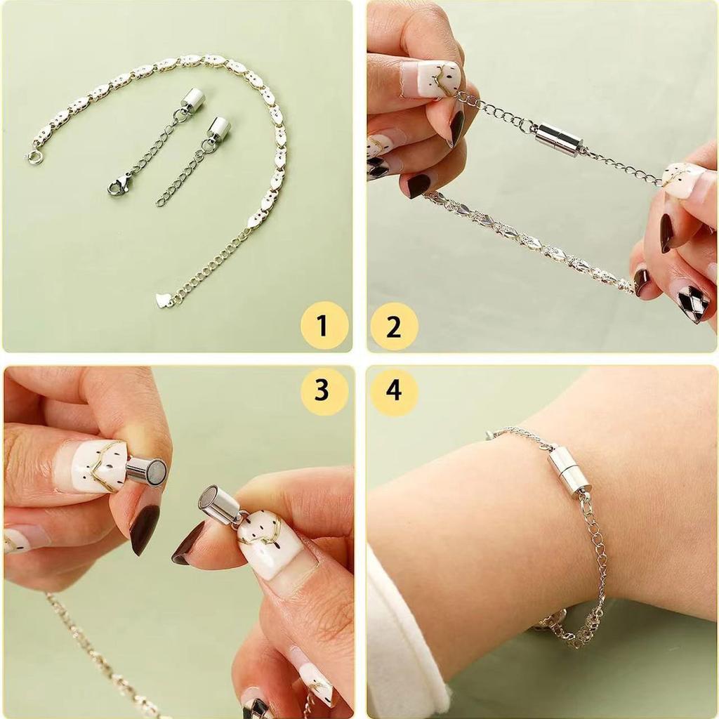 Stylish Necklace and Bracelet Extenders Adjustable Length Chains Alloy Metal Extension Extended Tail Chains Accessory