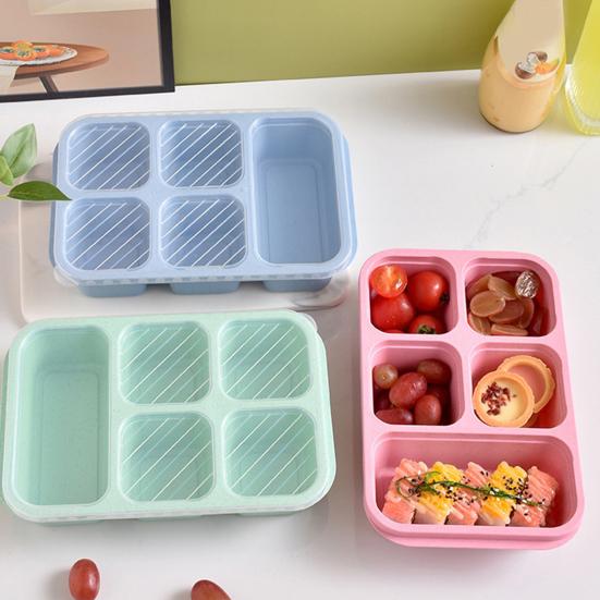 Lunch Box with Lid Five-Compartment Design Convenient Healthy Odorless Food Storage Containers for Snacks And Fruits