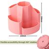 Desktop Stationery Organizer 5 Slots Stationery Storage Box 360 Degree Rotating Cute Pencil Cup Pot for Home Office School Box