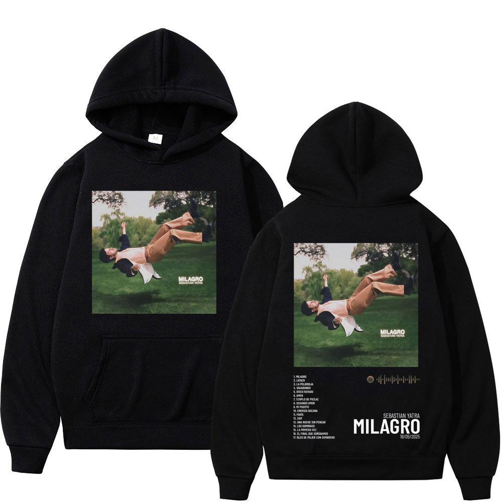 

Singer SEBASTIAN YATRA Milagro 2025 Graphics Hoodie Men Women High Quality Pullover Long-sleeved Casual Fashion Sweatshirts Top 3XL