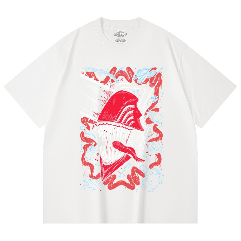 230 Gsm 100% Cotton Chainsaw Man V29 Denji Print Unisex Heavy Cotton T Shirt