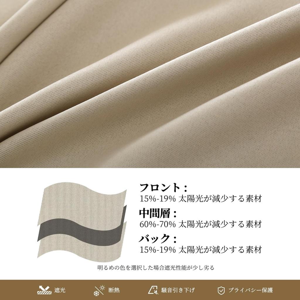 YeYeZhen Verdunkelungsgrad Set von mit Schwarz Thermisch Kälteenergie Fest für Schlafzimmer und Wohnzimmer Länge 178cm x Breite Vorhänge, 1, 2, Futter,