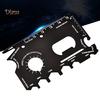 Fetong Stainless Steel Wallet Card Size Outdoor Camping Survival Gear Pocket Multi Tool
