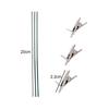 10Pcs 20cm Christmas Flower Spring Clips Mini Metal Clips Elastic Stainless Flower Ornament Fixed Hair Clips Fake Flower Poles
