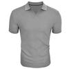 European & American Summer POLO Shirt - Men's V-neck, Lapel, Vertical Stripe, Short Sleeve T-shirt
