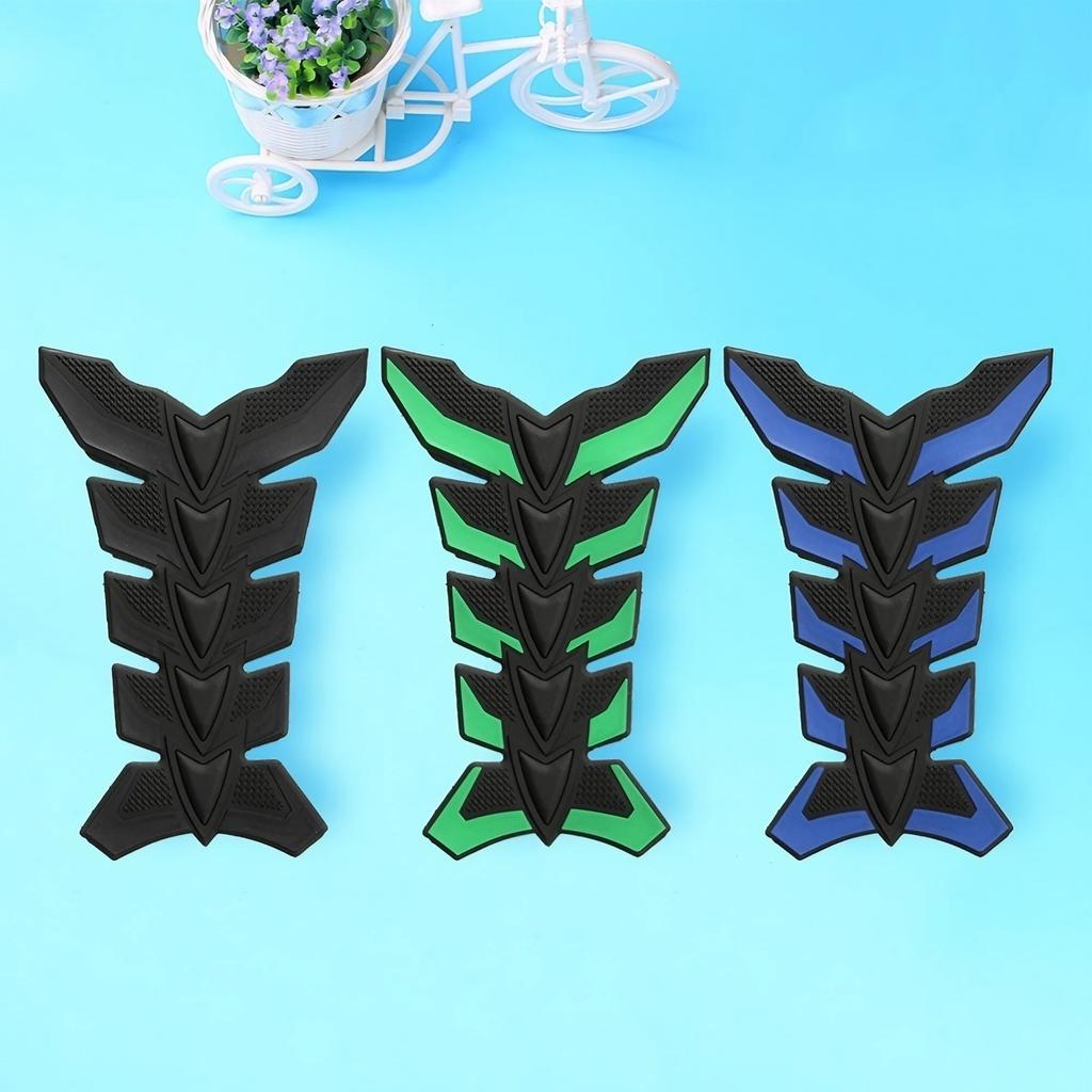 Motorcycle Oil Tank Stickers Car-styling 3D Carbon Fiber Motorcycle Tank Pad Tankpad Protector Sticker Fish Bone Style