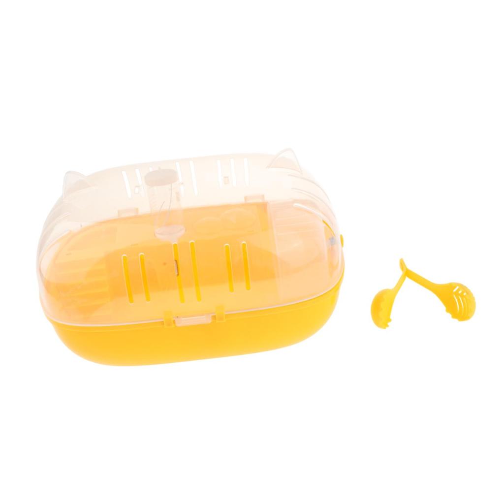 Portable Hamster Cage Clear Comfortable Convenient Outgoing Habitat Breathable for Guinea Pig Small Animals Hedgehog Mice