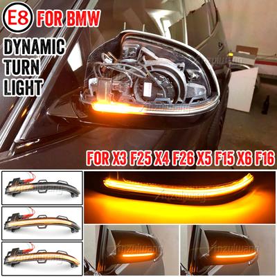Rearview Mirror Sequential Lamp Dynamic Indicator Blinker Turn Signal Light for BMW X3 X4 X5 X6 F25 LCI F26 F15 F16 2014-2017