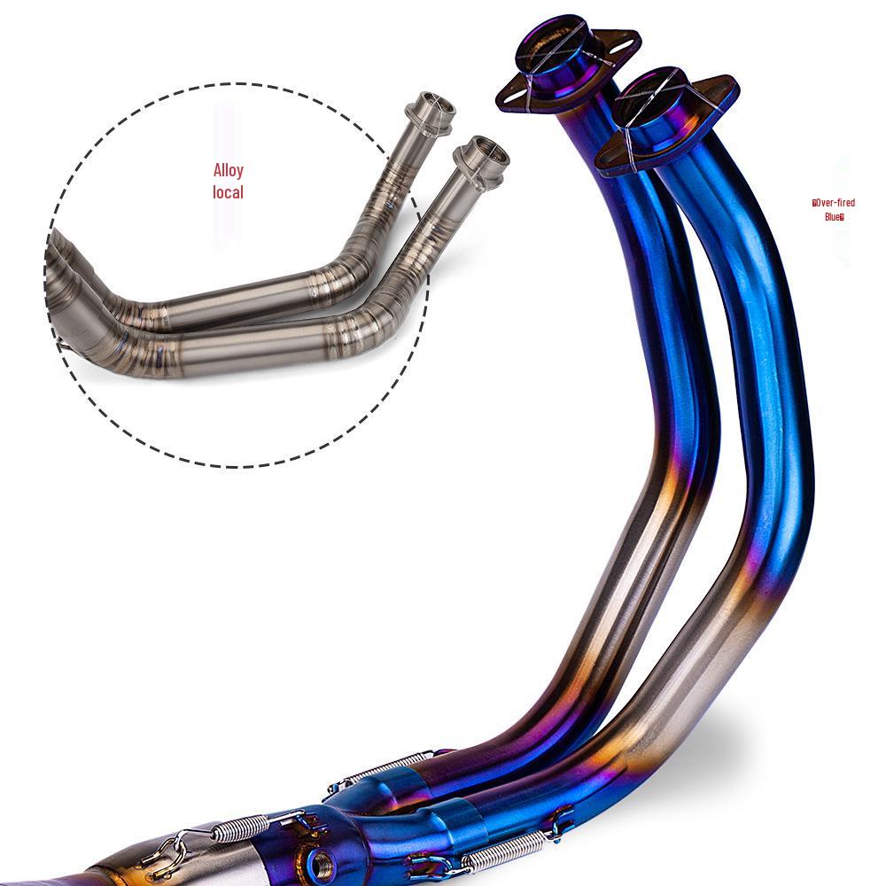 MT07 Exhaust Modification: Stainless Steel Titanium Alloy Front Pipe (2014-2023)