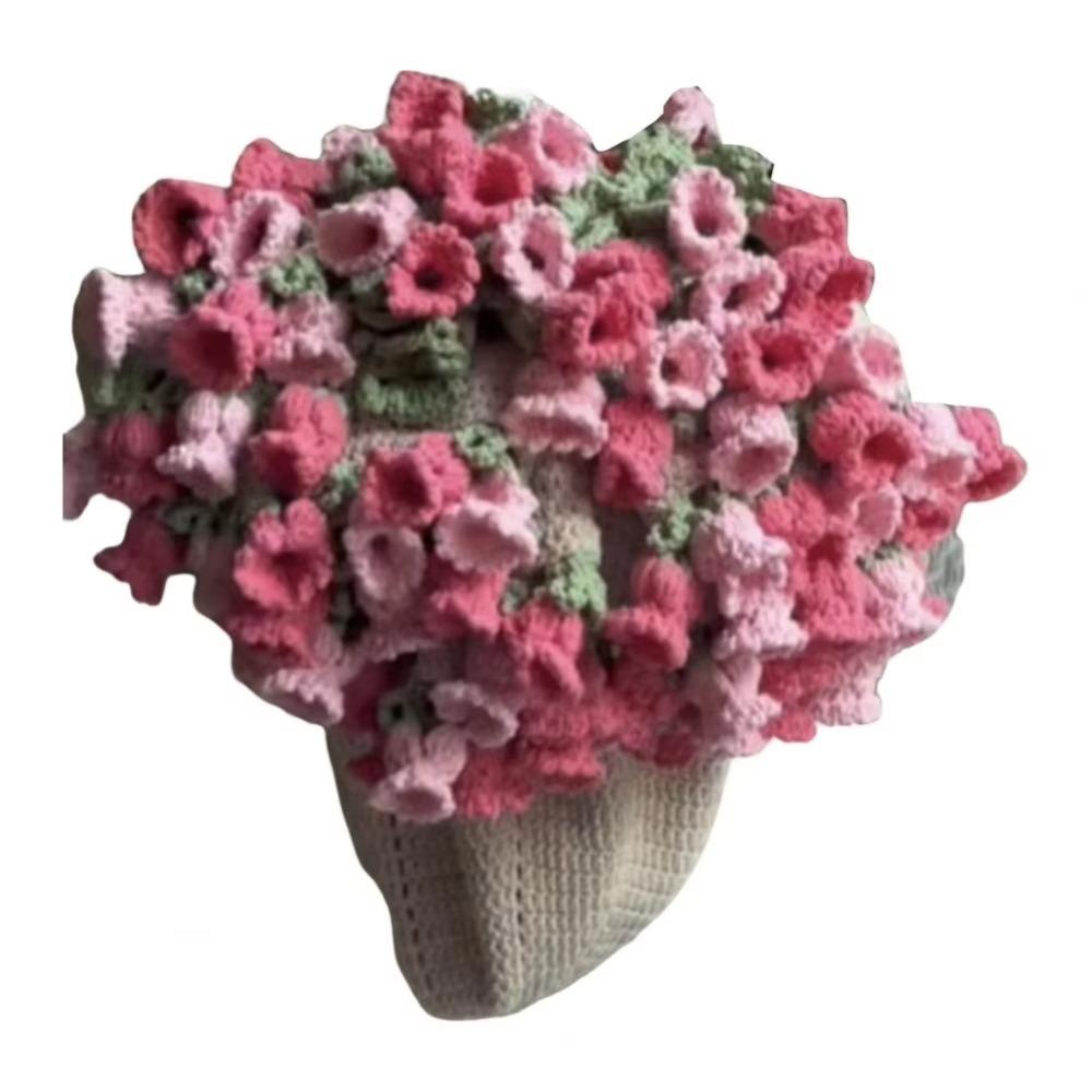 Crochet Flower Bouquet Blanket Artificial Knitted Blanket  For Girlfriend and Mom Gift