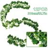 Artificial Green Ivy Leaf Rattan Creeper Leaves Vine Hanging Garland DIY Fake Flowers Plants for Garden Wedding Party Home Decor
