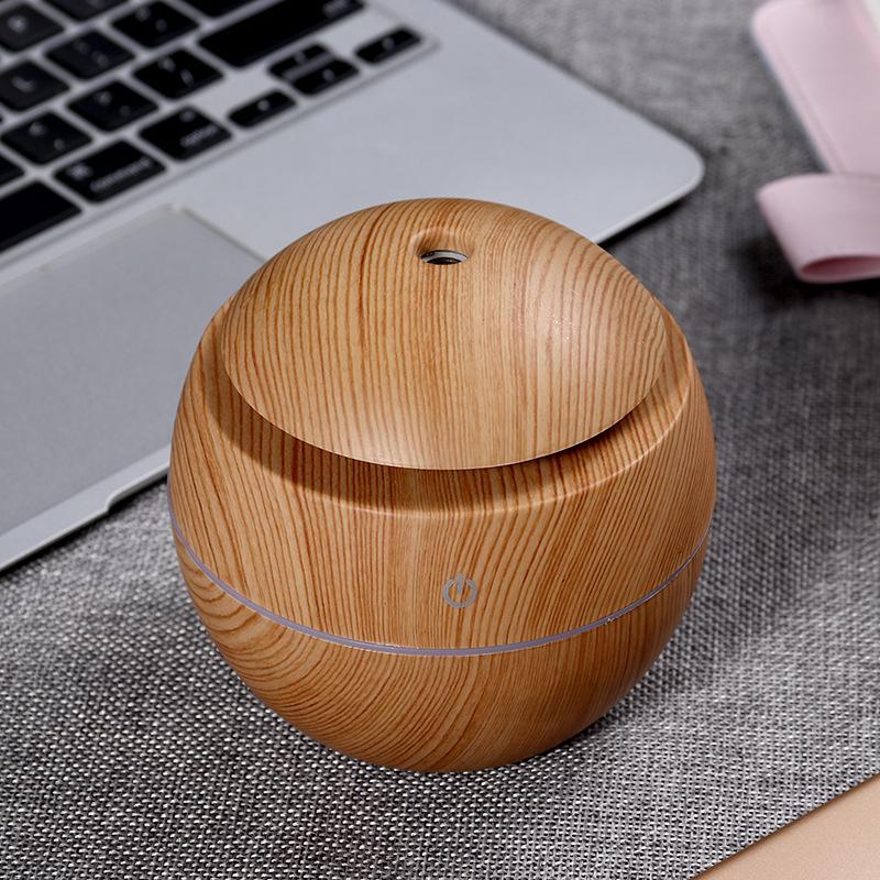 Creative USB Fog & Wood Grain Aromatherapy Humidifier with Custom Logo Option