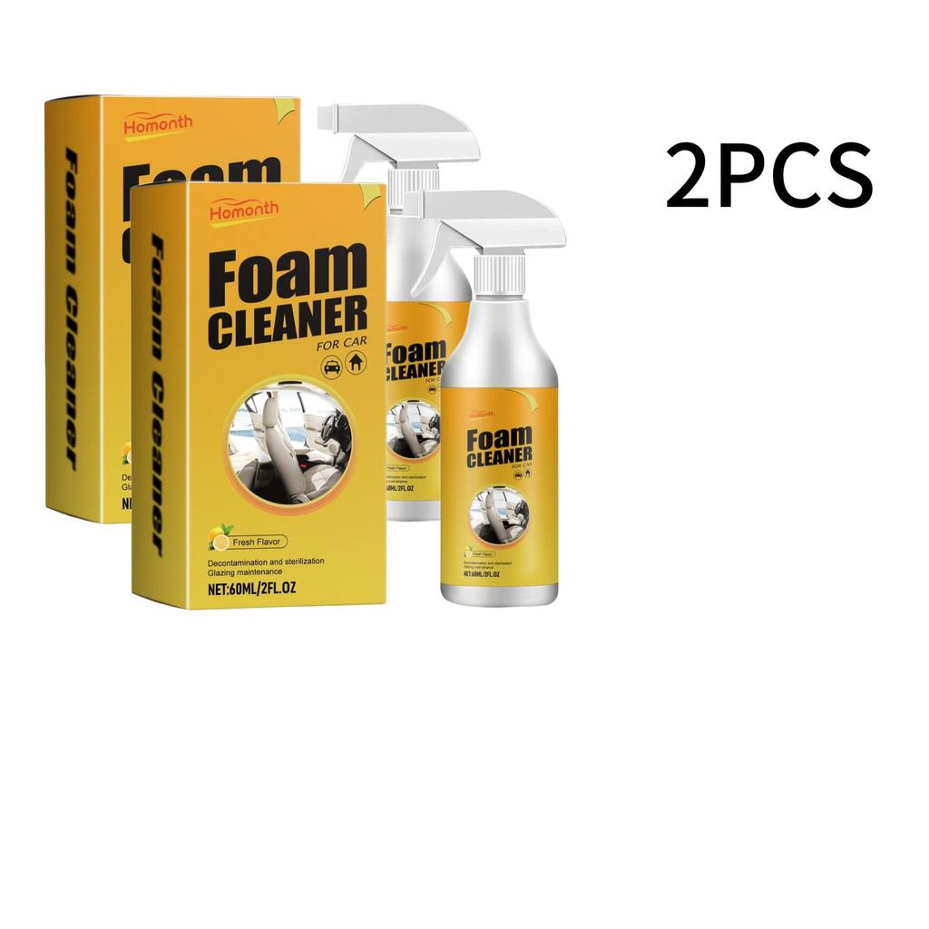 Multi Purpose Foam Cleaner For Car Interior Leather Seat Upholstery Fabric Sofa Household Stain Remover 60ML
