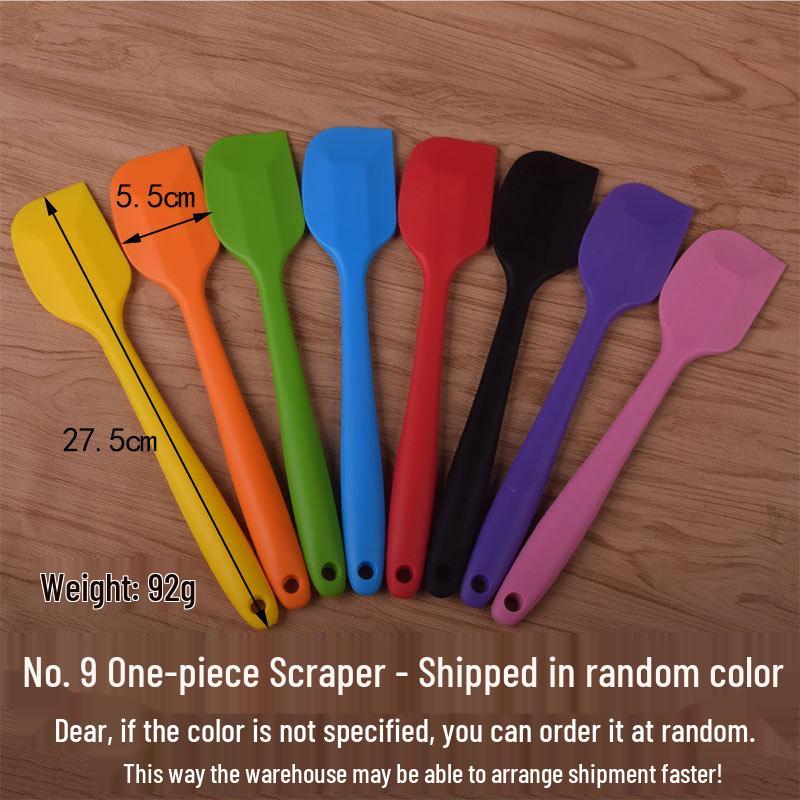 All-in-One Transparent Silicone Spatula for Mixing, Scraping, and Baking