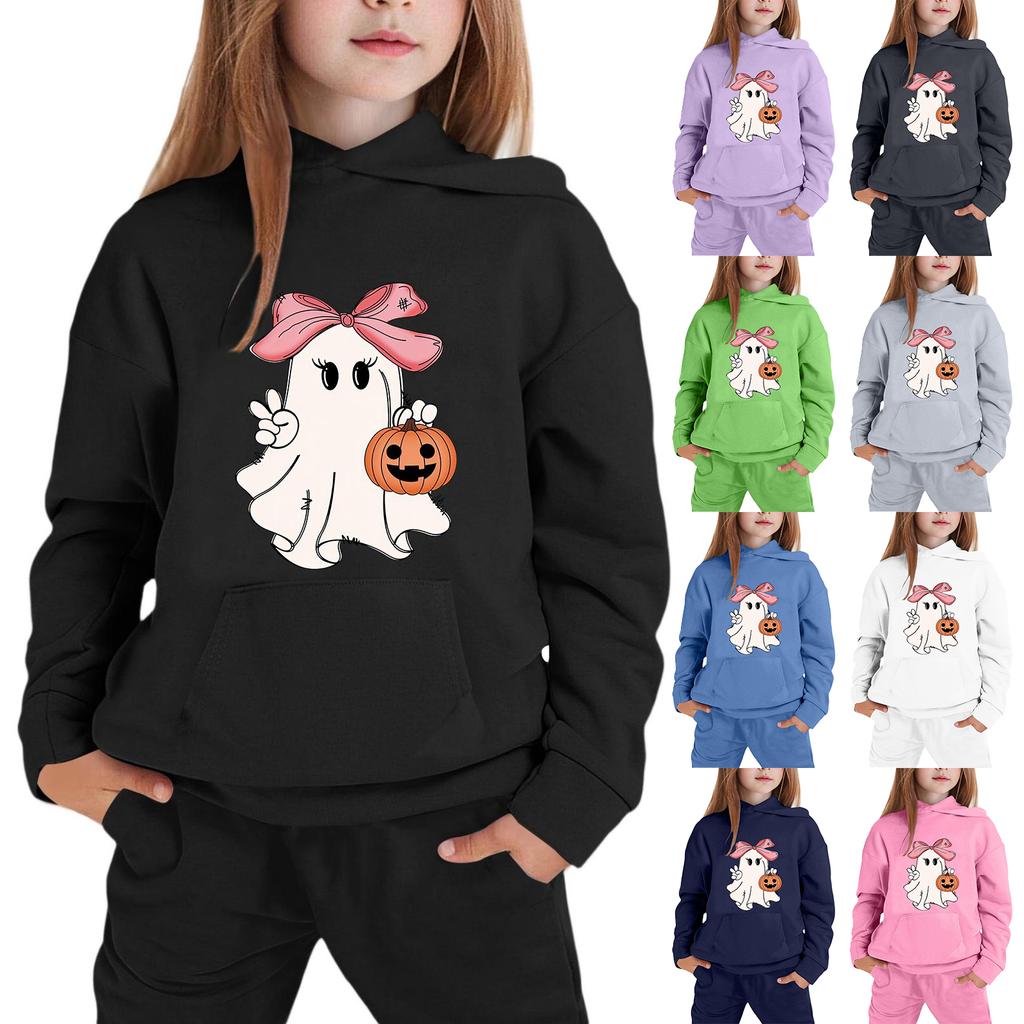 Children's Hoodie with Halloween Print for Casual Wear