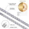 3Mm-5Mm Iced Out Bling 5A Cubic Zirconia1 Row Tennis Chain Necklace Men Hip Hop Jewelry 5A Men And Woman Necklace