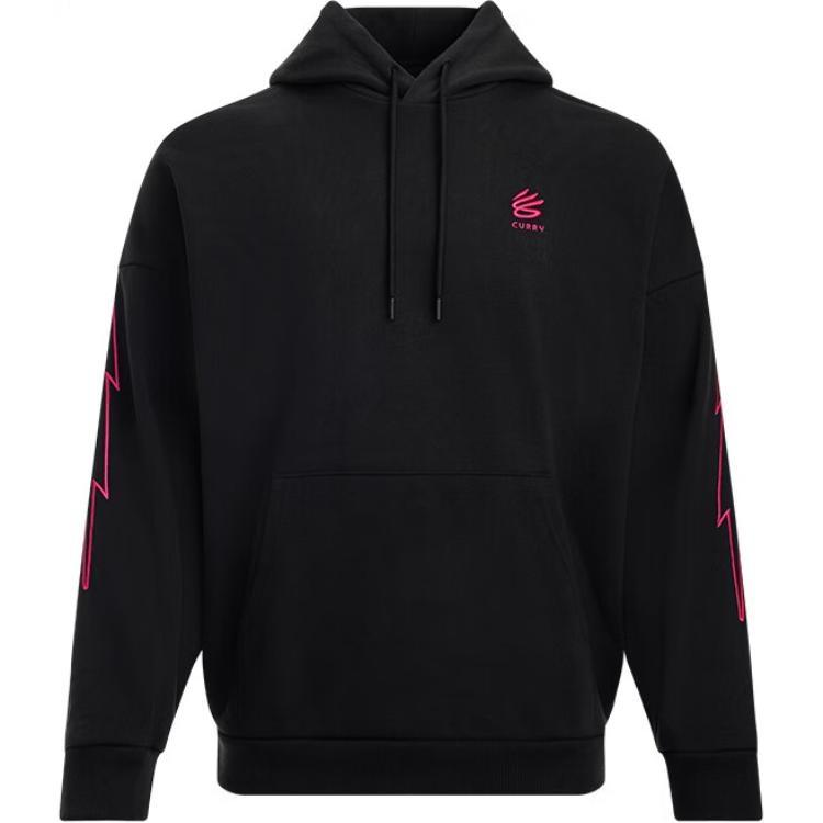 Under Armour Curry Tour Graphic Hoodie Black Pink Men s 6001840-001 XL