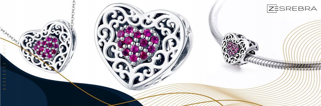 Openwork Heart Charms 925 Bead Heart Pendant Charms