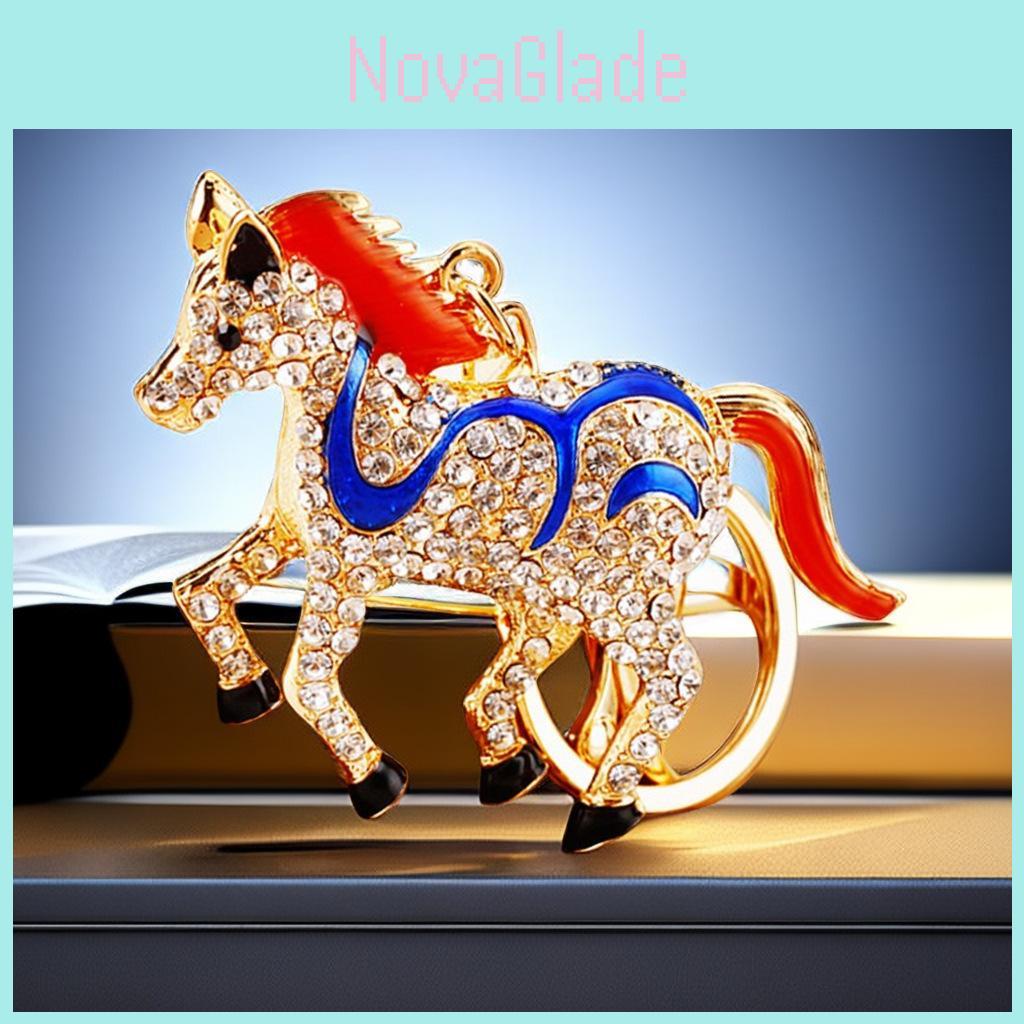 Charming Creative Metal Car Keychain With Diamond Accents For Stylish Gifts And Accessories