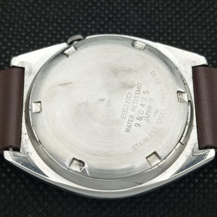 USED VINTAGE SEIKO AUTOMATIC 7009A JAPAN MENS D/D BROWN WATCH 621e-a415941-2 SKU621e-a415941