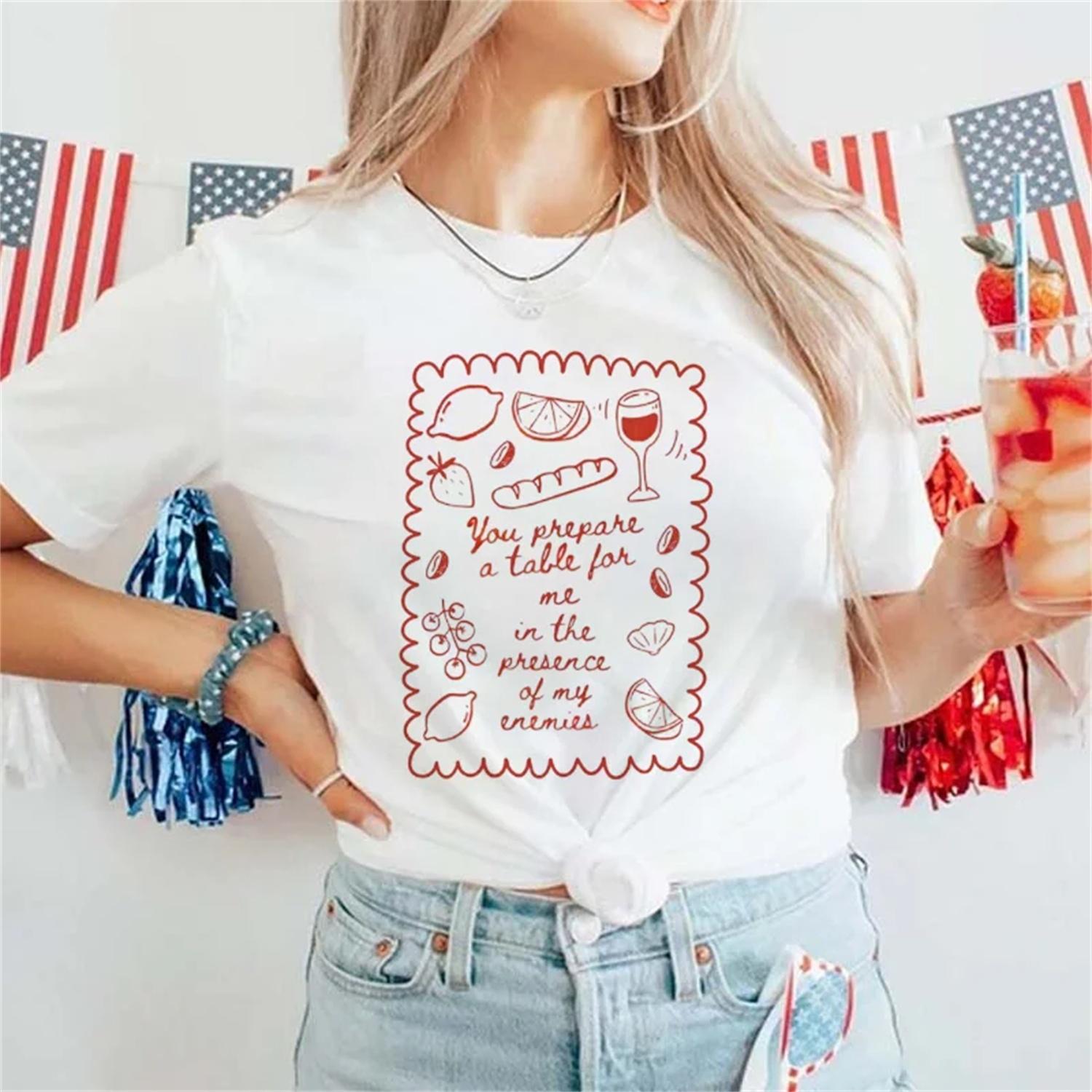 2025 Short Sleeved Pattern Women s T-Shirt Printed 90s Summer Holiday Leisure Versatile Fashion Women s Clothing Travel T-Shirt S