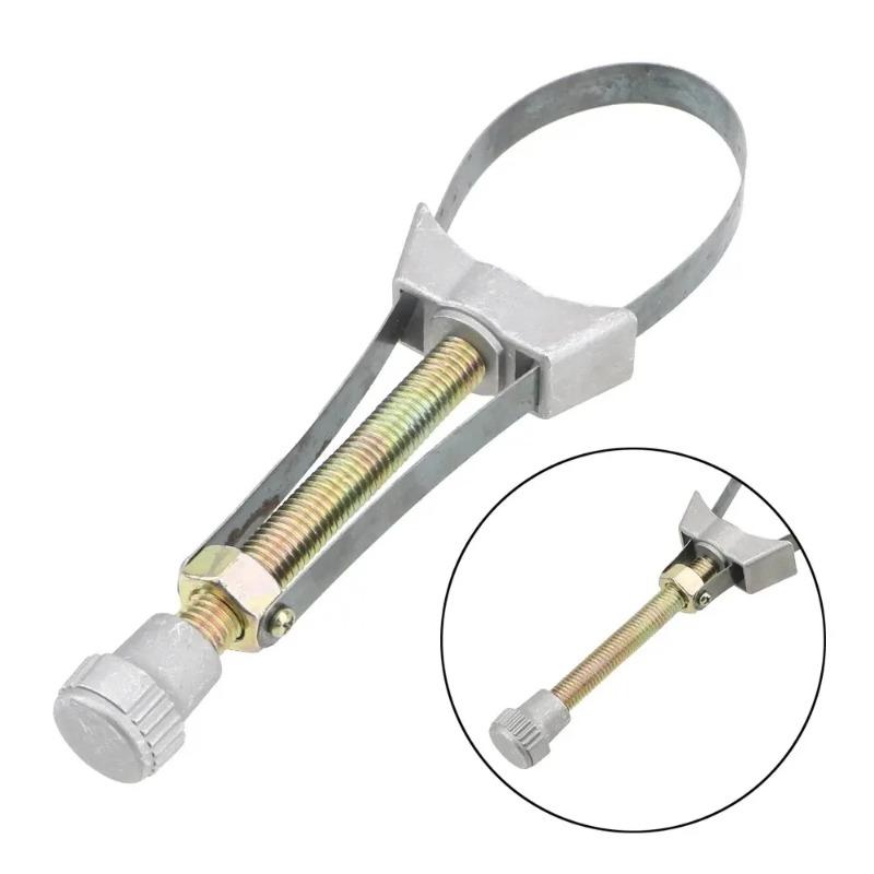 

Oil Filter Wrench Heavy Duty Adjustable Steel Strap 60mm-120mm Diameter Universal Car Auto Motorcycle Oil Filter Removal Tool срібний