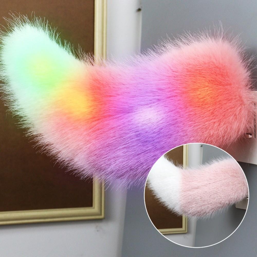 Fluffy Plush Remote Control Wagging Tail Self-adhesive Plush Wagging Tail Automotive Decor Style 9