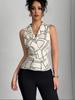 Women's Summer Plaid Sleeveless Tie-Up Lapel Cardigan