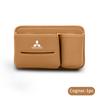 Car Logo Seat Slot Leather Storage Tissue Box Holder Auto Decorative Accessories For Mitsubishi Outlander Lancer Eclipse Mirage MF8
