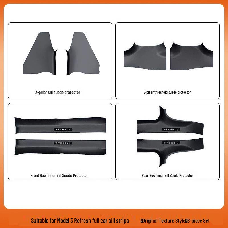 Tesla Model 3/Y Trunk & Seat Protector with Sill Strips (Refresh Version)