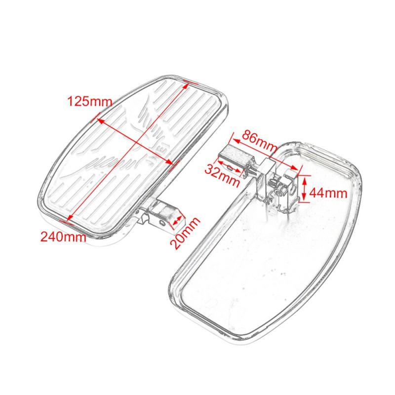 Universal Motorcycle Footpegs Harley Cruiser Chopper Bobber Custom Bikes Metal Rest Footboard