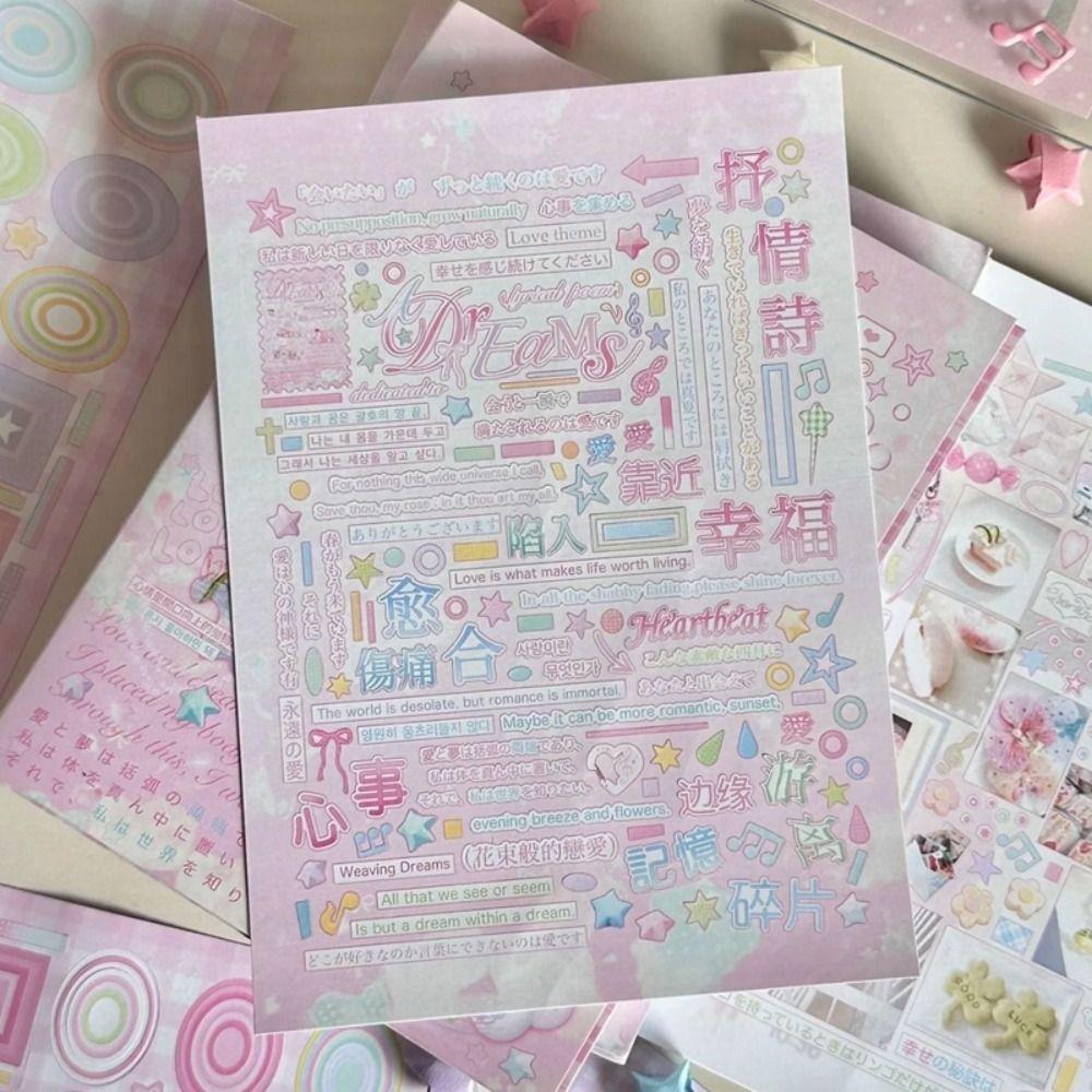 Creative 24 Pages Sticker Book Japanese Style DIY Diary Sticker Gift Cartoon Scrapbook Sticker Stationery Supplies