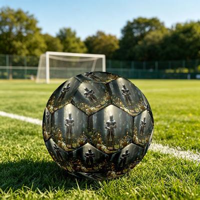 1pc Knight Forest Theme Soccer Ball Football, Size 5, Lightweight PVC, Durable Outdoor Training Soccer Ball, Gift M61469