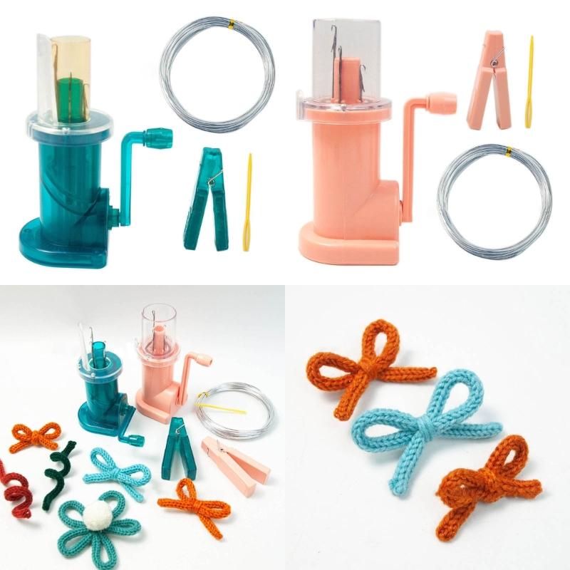DIY Household Hand Spool Knitter, Mini Sewing Knitting Machine Hand-Operated Knitting Machine Craft Bracelet Weave Tool