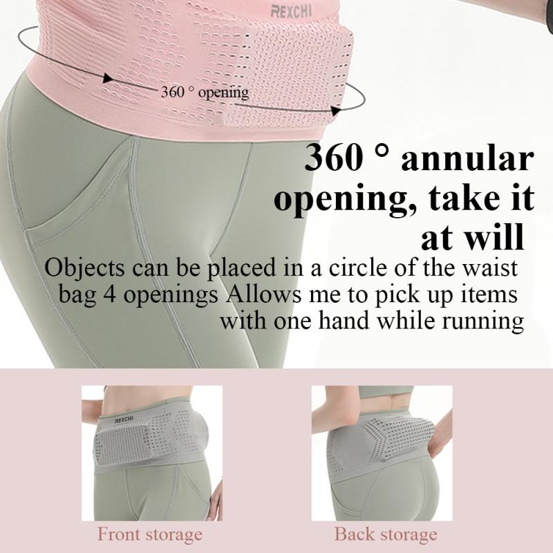 Men Women Running Waist Bag Large-capacity Breathable Non-slip Phone Holder Belt Bag For Outdoor