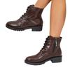 Women's Round Toe Heel Booties with Mid Block Heel for Fall and Winter