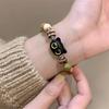 Skull Big Eye Cat Bracelets Ceramic Hand Jewelry Fashion Braided Rope Bracelet  Women